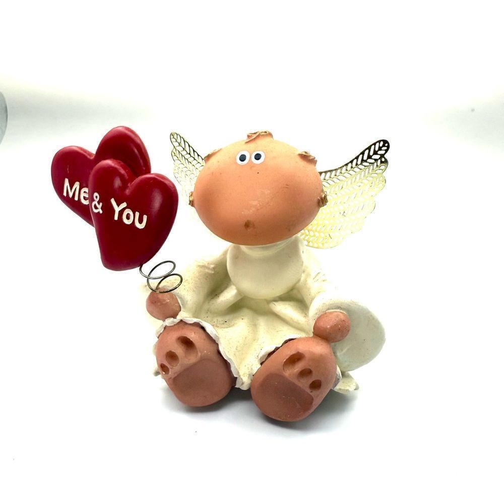 Russ- Angel Cheeks Clay Angelโโ Love Figurine, Me & You Hearts Valentines Day